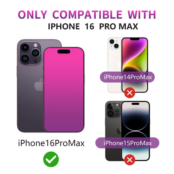 Jephuwneh 2 Pack Gradient Tempered Glass for iPhone 16 Pro Max Privacy Screen Protector for iPhone16ProMax 69inch Anti S