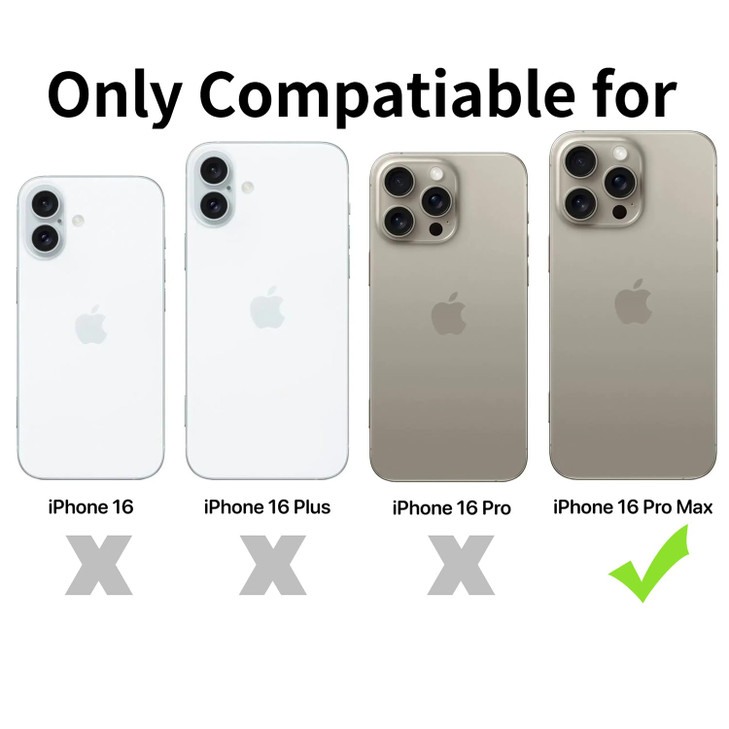 TENOC Screen Protector for iPhone 16 Pro Max 2 Pack Clear 9H Tempered Glass Film Cover Sensor Protection Case Friendly f