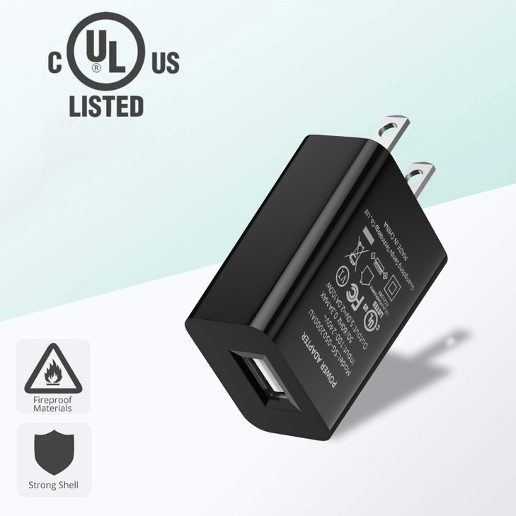 Charger Compatible with Kindle Paperwhite Oasis Fire HD 10 Max 11 Replacement Power Adapter Black