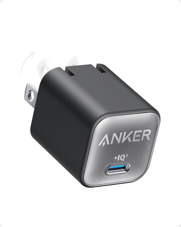 Anker Nano Charger USB C GaN Charger 30W PIQ 30 Foldable PPS Fast Charger for iPhone 17 16 and more series Galaxy iPad C