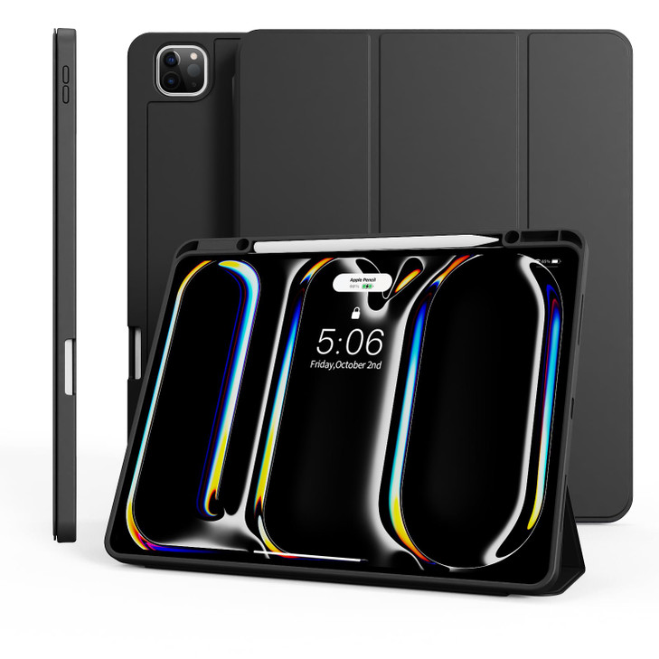 KenKe for iPad Pro 13 Inch Case 2024 M4 7th Generation with Pencil Holder Support Pencil Pro and Auto WakeSleep Trifold