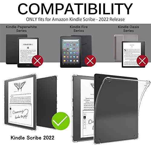 Miimall Compatible for Kindle Scribe 2022 Case Cover Soft TPU UltraThin Lightweight AntiScratch Shock Absorption AllArou
