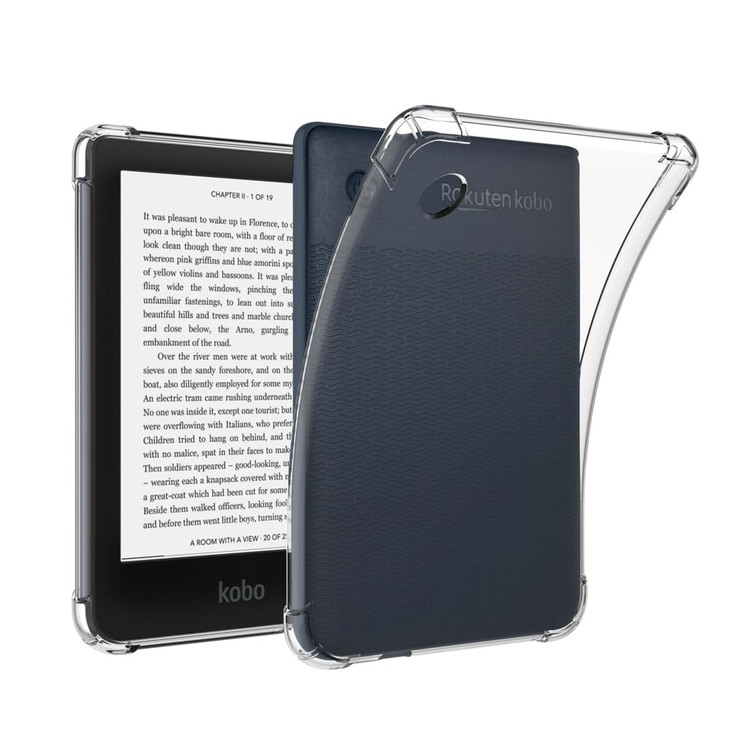 Zrengp Clear Shell for Kobo Clara 6 EReader 2024 Release Ultra Slim TPU Soft Back Case Transparent Cover