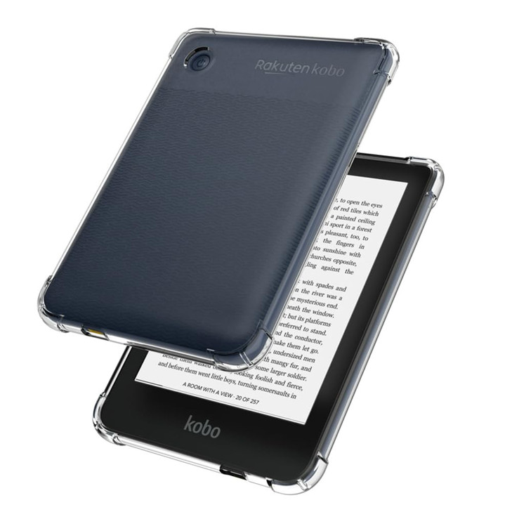 Zrengp Clear Shell for Kobo Clara 6 EReader 2024 Release Ultra Slim TPU Soft Back Case Transparent Cover