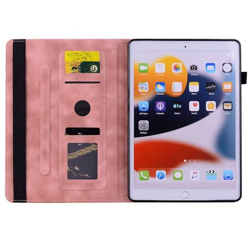 Rosbtib Case for iPad Pro 11 2024 M4 5th Generation PU Leather Folio Stand Shockproof Cover with Pencil Holder Cover for