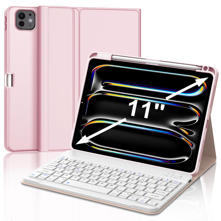 SENGBIRCH iPad Pro 11 Inch Keyboard Case 2024 Smart M4 Bluetooth Keyboard for Pro 11 Tablet with Pencil Holder Auto Wake