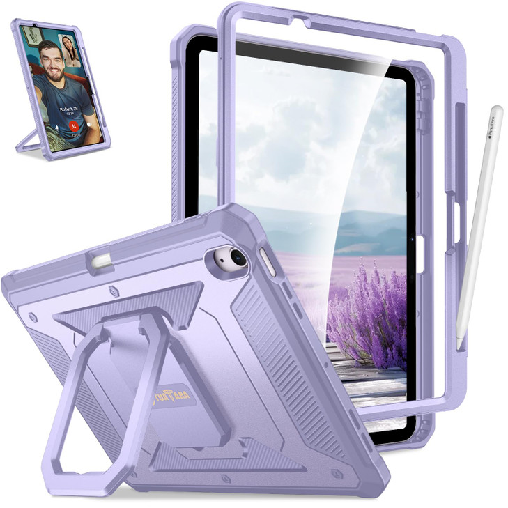 Fintie Case for iPad Air 11inch M3 2025 M2 2024 Tuatara Magic Ring 360 Degree Rotating Grip Stand Rugged Cover with Scre