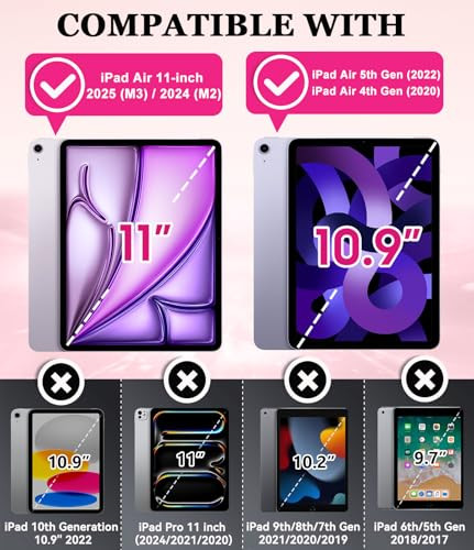 OKP Case for iPad Air 11inch M2 M3 20242025 Air 6th for iPad Air 5th 4th Generation 20222020 109 Heavy Duty Rugged Air 6
