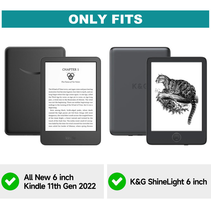 Ayotu Fabric Case for 6 AllNew Kindle 11th Generation 20242022 Release RS23CVC2V2L3 with Auto WakeSleep Support Back Cov
