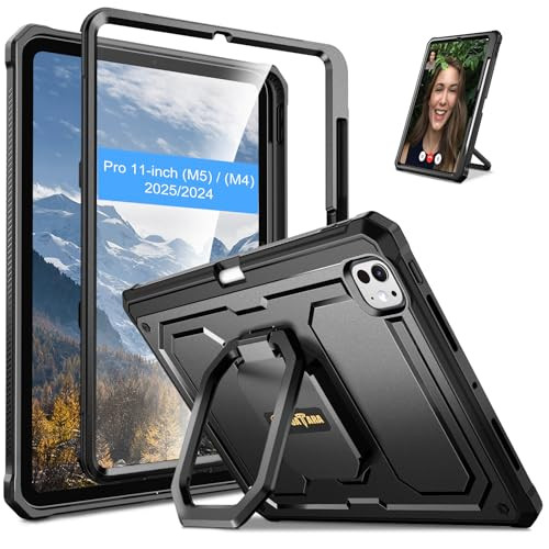 Fintie Shockproof Case for iPad Pro 11inch M5 2025 M4 2024 Tuatara Magic Ring 360 Degree Rotating Grip Stand Protective