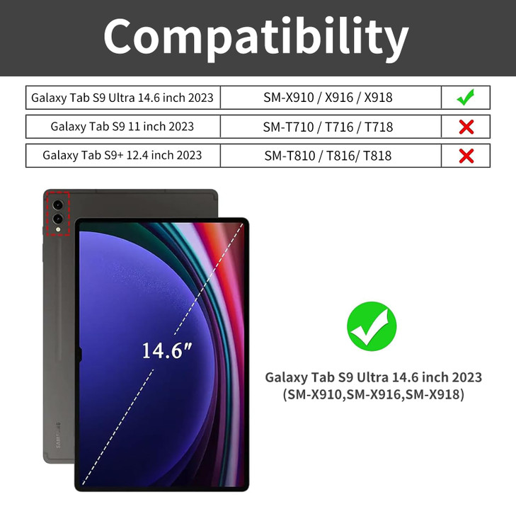DIGTIALL Case for Samsung Galaxy Tab S9 Ultra 146 Inch 2023X910X916X918 S8 Ultra 2022S10 Ultra TabletPU Leather Fold Sta