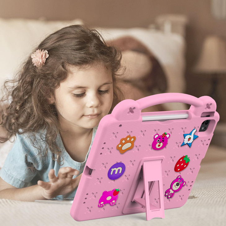 Cute Kids Case for Apple iPad Air 13 M3 M2 2025 2024 iPad Pro 13 2024 iPad Pro 129 2022202120202018 DIY Figures Kickstan