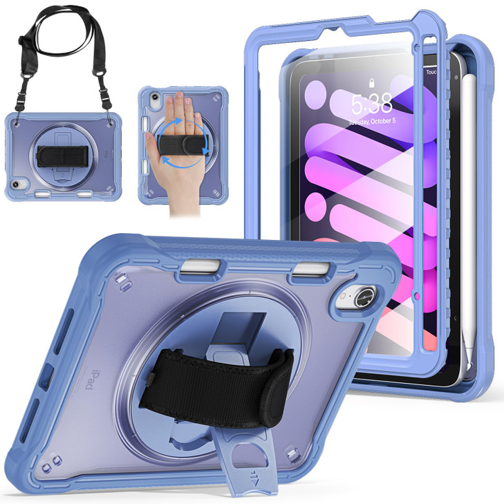 BRAECNstock Case for iPad Mini 7 A17 pro 2024 Mini 6 83 Shockproof Protective Cover with Pencil Holder Screen Protector