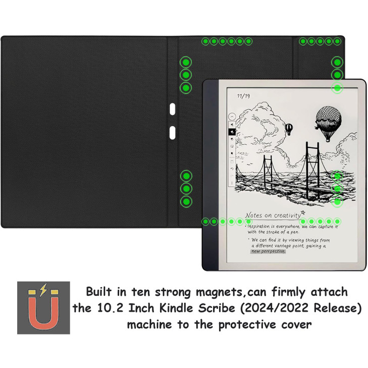 GOVTVA Slimshell Case for 102 Inch Kindle Scribe PU Leather Lightweight Cover with Auto Sleep Wake for Kindle Scribe 202