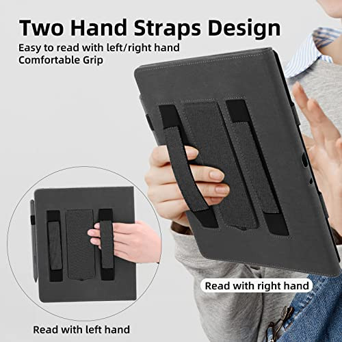 WALNEW Stand Case for Kindle Scribe 102 Inch 20242022 Released Two Hand Straps Premium PU Leather Cover with Auto SleepW