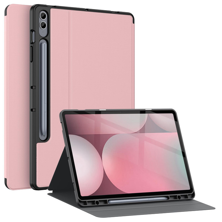Soke Galaxy Tab S10 S9 S9 FE Plus Case with S Pen Holder Shockproof Smart Folio Stand Case Soft TPU Back Cover for Samsu