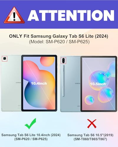 Kidcube for Samsung Galaxy Tab S6 Lite Case 104 Inch 202420222020 Women Girls Cute Rotating Stand Folio Cover with Penci