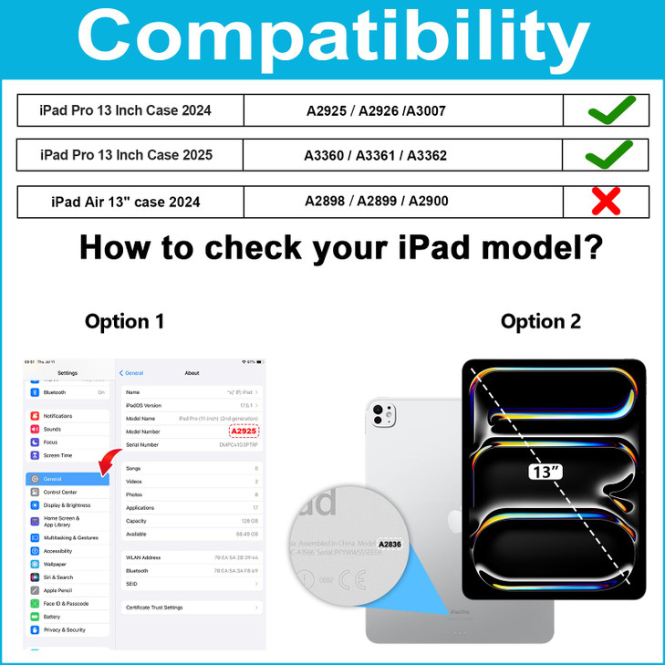 Case for iPad Pro 13 Inch M5 2025 M4 2024 Military Grade Cover for iPad Pro 13 with Screen Protector Stand Handle Should