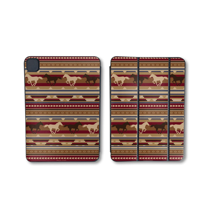 Skin Compatible with Apple Smart Folio for iPad Pro 13inch M4M5 2025 Western Horses Premium 3M Vinyl Protective Wrap Dec