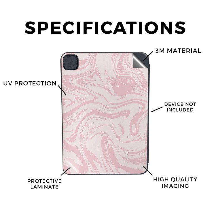 Skin Compatible with Apple Smart Folio for iPad Pro 11inch M4 2024 Silky Pink Premium 3M Vinyl Protective Wrap Decal Cov