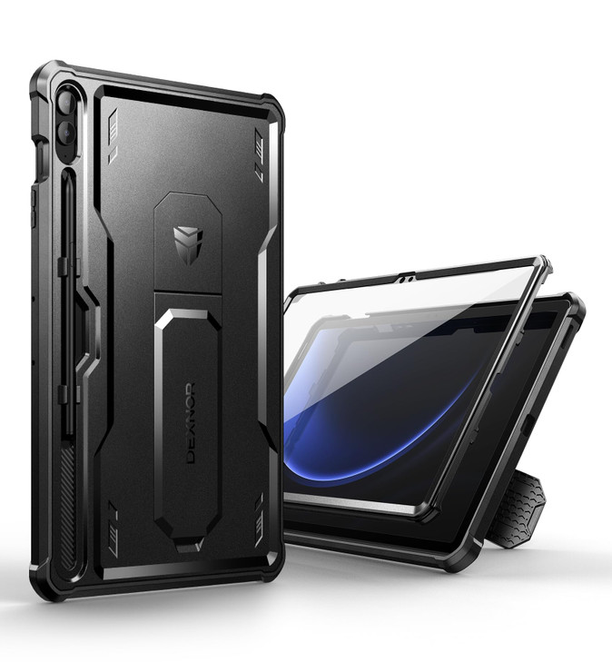 Dexnor Case for Samsung Galaxy Tab S9 FE Plus 124 Inch 2023 Built in Screen Protector Kickstand with Pen Holder Heavy Du