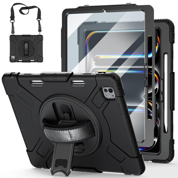 Case for iPad Pro 13 Inch M5 2025 M4 2024 Military Grade Cover for iPad Pro 13 with Screen Protector Stand Handle Should