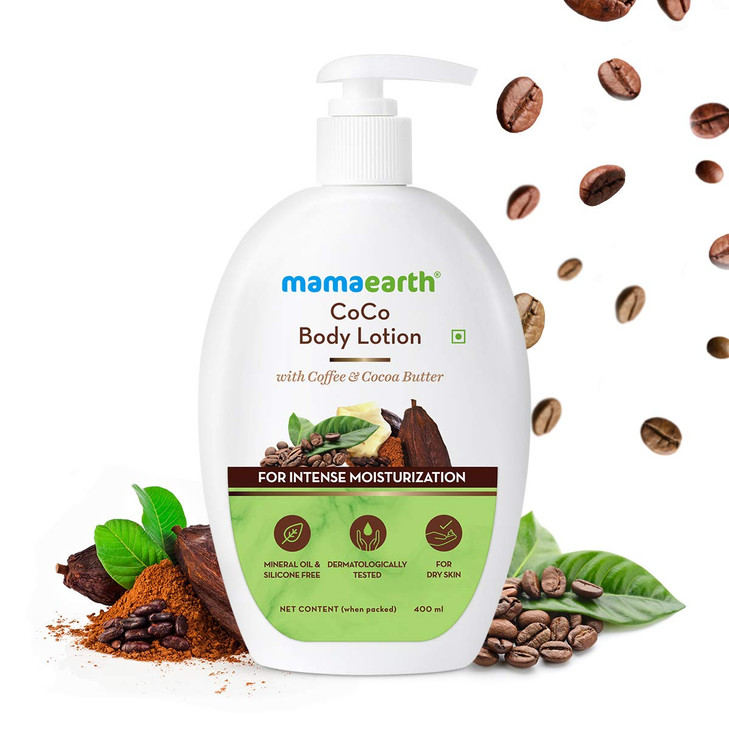Mamaearth CoCo Body Lotion for Deep Moisturization | Reduces Dryness & Gives Long Lasting Hydration | with Coffee & Cocoa Butter for Dry Skin | 13.53