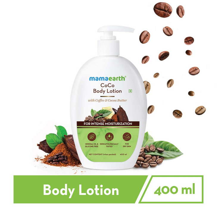 Mamaearth CoCo Body Lotion for Deep Moisturization | Reduces Dryness & Gives Long Lasting Hydration | with Coffee & Cocoa Butter for Dry Skin | 13.53