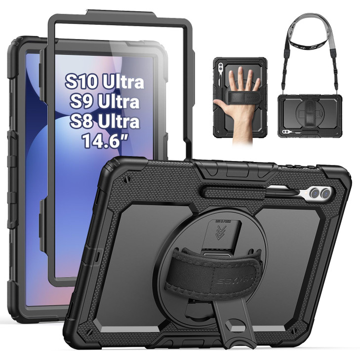 SEYMAC for Samsung Galaxy Tab S10 Ultra 2024 S9 Ultra S8 Ultra Case 146 Inch Heavy Duty Shockproof Protective Case with