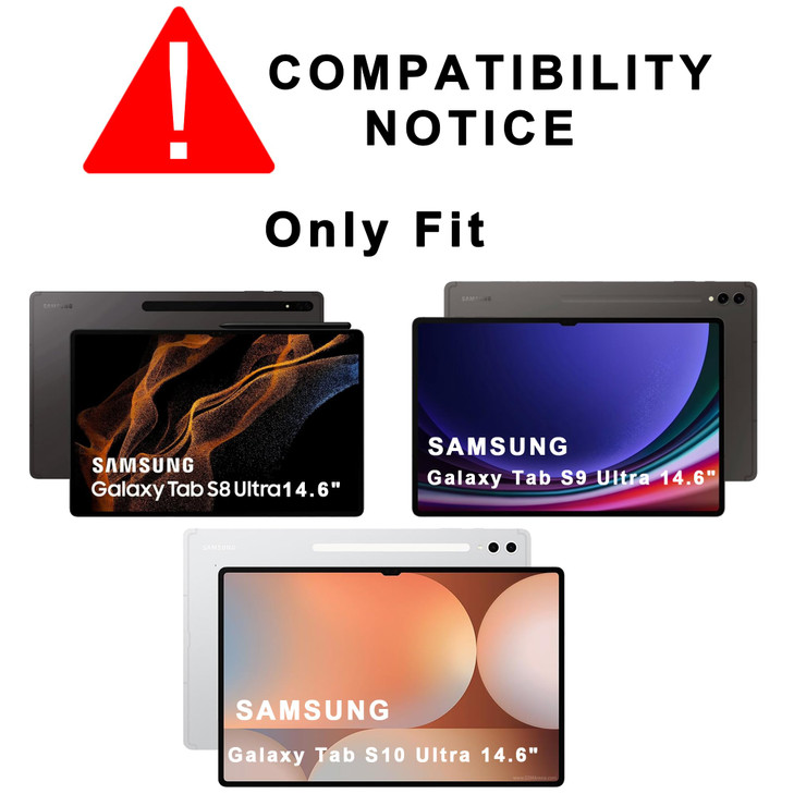 for 146 inch Samsung Galaxy Tab S9 Ultra S8 UltraS10 Ultra Case with Keyboard Folio Tablet Book Cover with Touchpad 7 Co