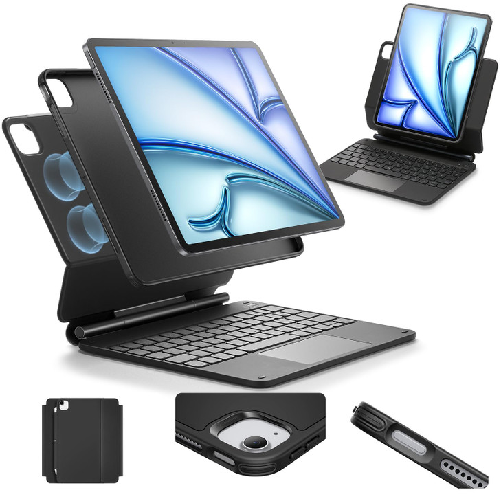 ESR iPad Air 11 Inch Case with Keyboard M3M2 20252024 iPad Pro 11Air 5th4th Gen Keyboard EasySet Magnetic Stand Portrait