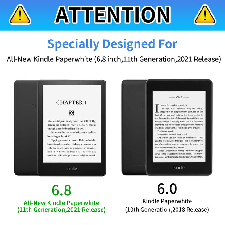 CGFGHHUY Case for 68 Kindle Paperwhite 11th Generation 360 Degree Rotating Stand Smart Cover with Auto Wake Sleep for Ki