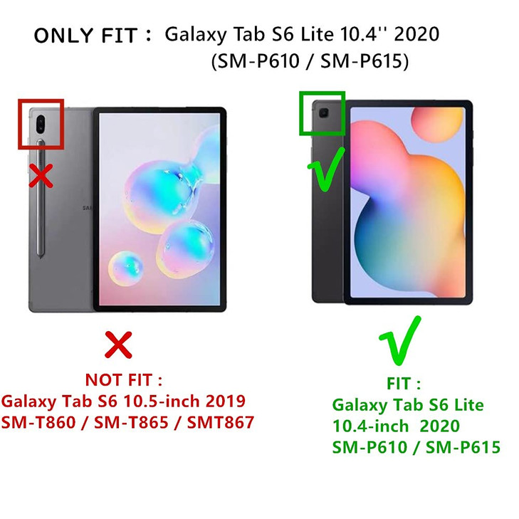 HENGHUI Touch Keyboard Case for Galaxy Tab S6 Lite 104 inch 202420222020 Keyboard Case with Touchpad Detachable Keyboard