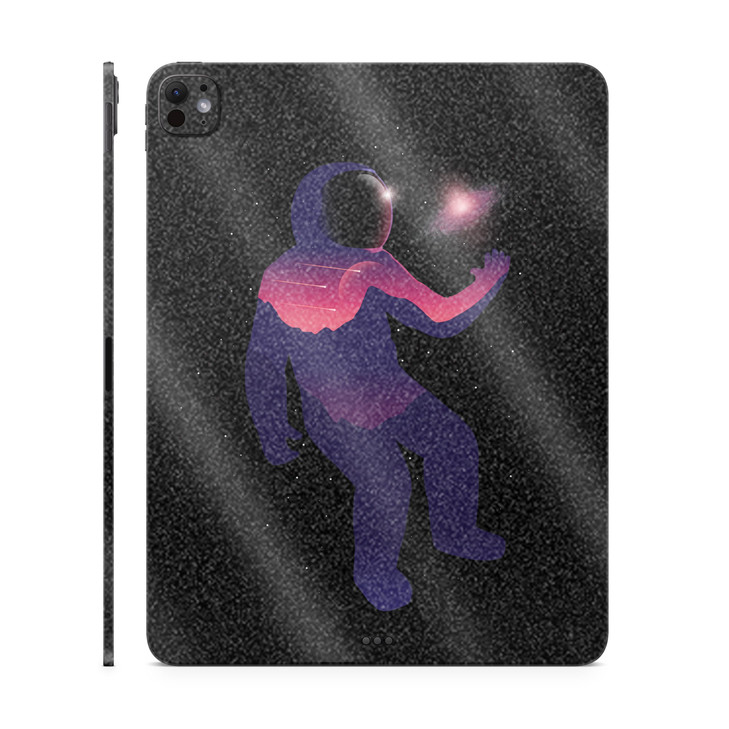 Glossy Glitter Skin Compatible with Apple iPad Pro 11 M4 2024 Astronaut Premium 3M Vinyl Protective Wrap Decal Cover Eas