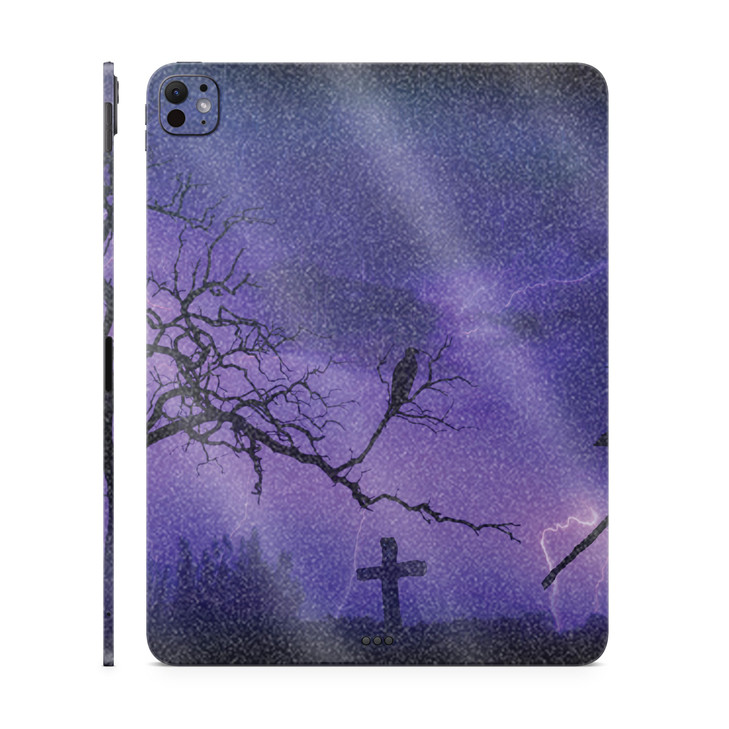 Glossy Glitter Skin Compatible with Apple iPad Pro 11 M4 2024 Mystic Reaper Premium 3M Vinyl Protective Decal Cover Easy