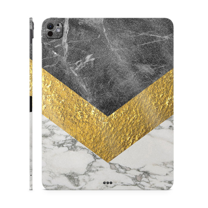 Glossy Glitter Skin Compatible with Apple iPad Pro 11 M4 2024 Modern Marble Premium 3M Vinyl Protective Decal Cover Easy