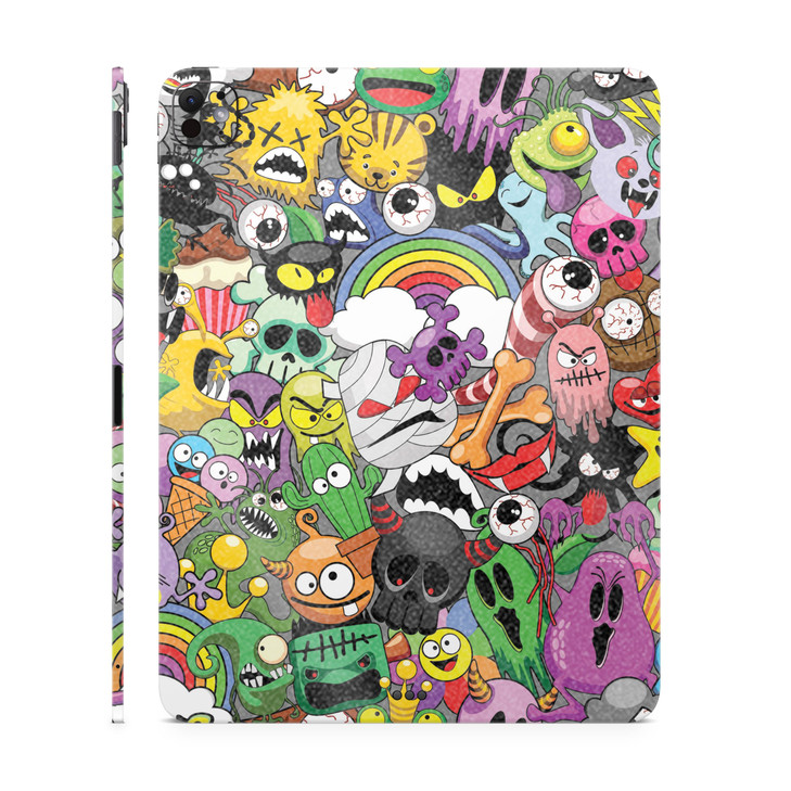 Glossy Glitter Skin Compatible with Apple iPad Pro 11 M4 2024 Monster Mash Premium 3M Vinyl Protective Decal Cover Easy