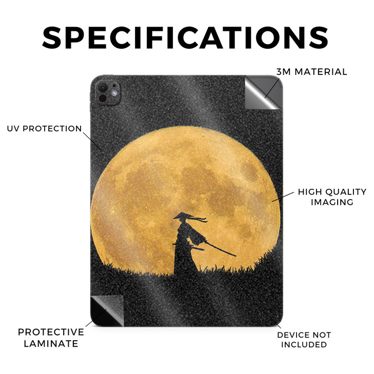 Glossy Glitter Skin Compatible with Apple iPad Pro 11 M4 2024 Samurai Premium 3M Vinyl Protective Wrap Decal Cover Easy