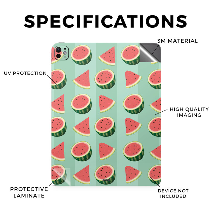 Skin Compatible with Apple iPad Pro 11 M4 2024 Watermelon Patch Premium 3M Vinyl Protective Wrap Decal Cover Easy to App