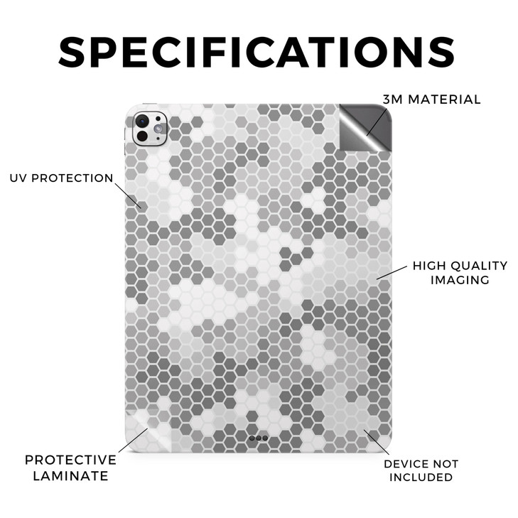 Skin Compatible with Apple iPad Pro 11 M4 2024 Camo Hexadots Premium 3M Vinyl Protective Wrap Decal Cover Easy to Apply