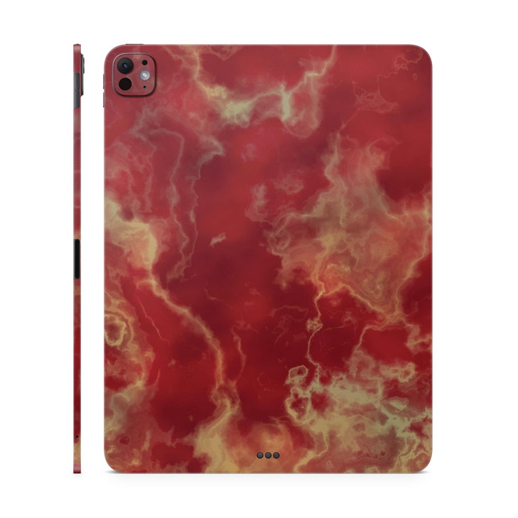 Skin Compatible with Apple iPad Pro 11 M4 2024 Crimson Marble Premium 3M Vinyl Protective Wrap Decal Cover Easy to Apply