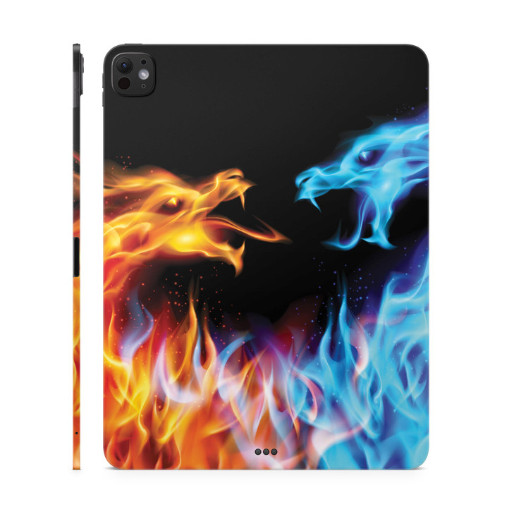 Skin Compatible with Apple iPad Pro 11 M4 2024 Dueling Dragons Premium 3M Vinyl Protective Wrap Decal Cover Easy to Appl