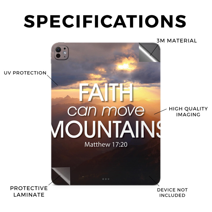 Skin Compatible with Apple iPad Pro 11 M4 2024 Move Mountains Premium 3M Vinyl Protective Wrap Decal Cover Easy to Apply