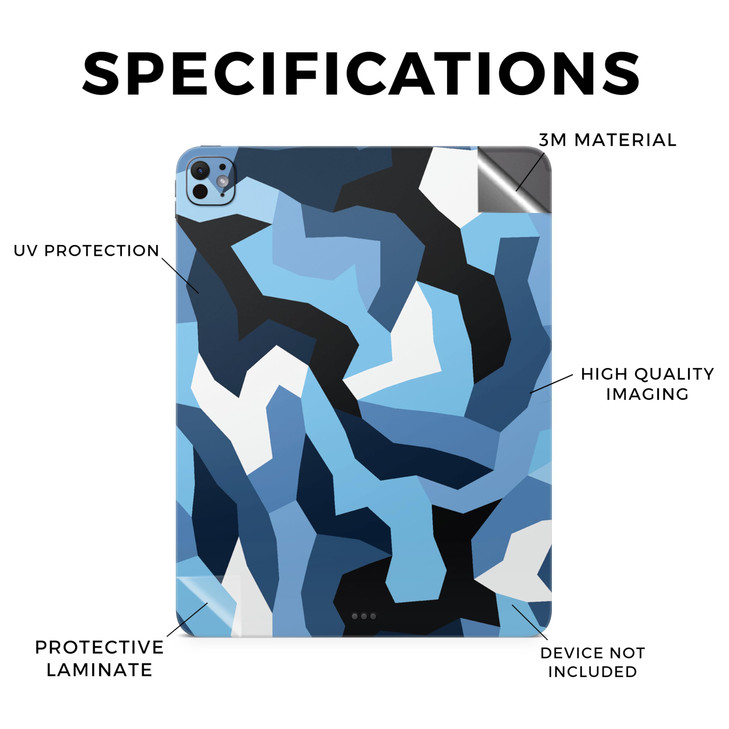 Skin Compatible with Apple iPad Pro 11 M4 2024 Sky Camouflage Premium 3M Vinyl Protective Wrap Decal Cover Easy to Apply