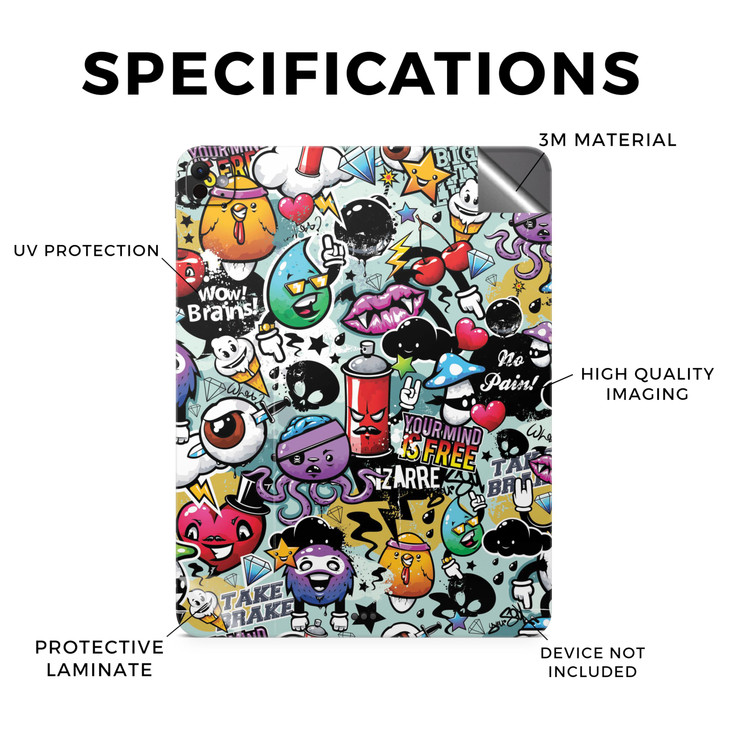 Skin Compatible with Apple iPad Pro 11 M4 2024 Oddballs Premium 3M Vinyl Protective Wrap Decal Cover Easy to Apply Craft