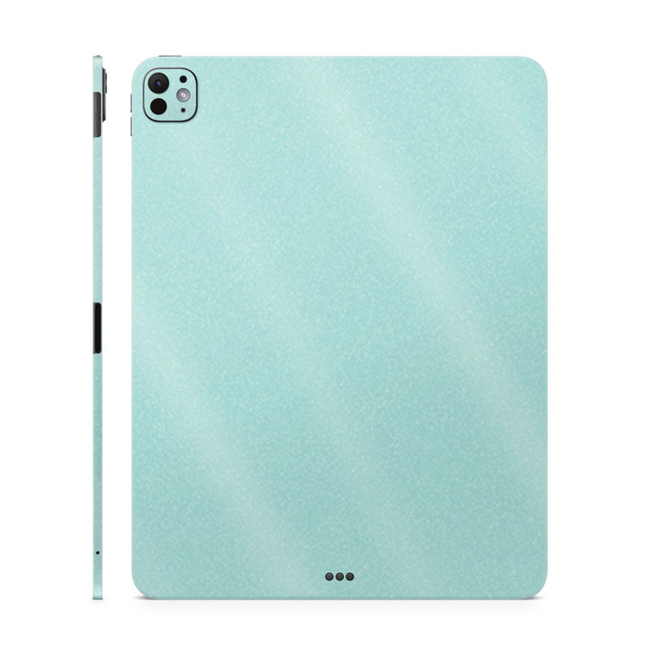 Glossy Glitter Skin Compatible with Apple iPad Pro 13 M4 2024 Solid Seafoam Premium 3M Vinyl Protective Decal Cover Easy