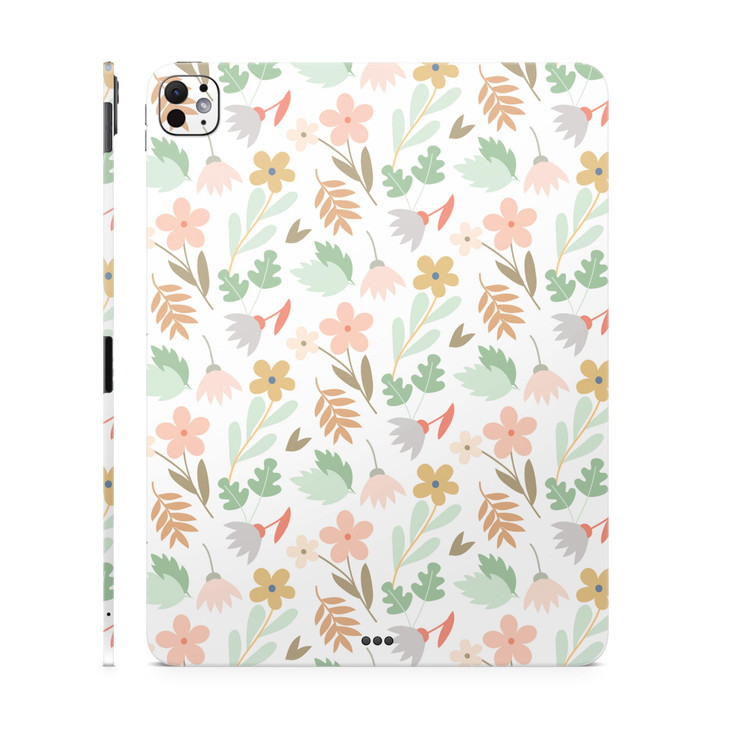 Skin Compatible with Apple iPad Pro 13 M4 2024 Neutral Flowers Premium 3M Vinyl Protective Wrap Decal Cover Easy to Appl