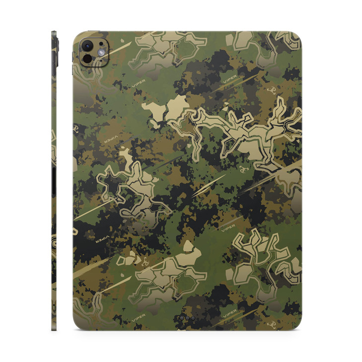 Skin Compatible with Apple iPad Pro 13 M4 2024 Viper Woodland Premium 3M Vinyl Protective Wrap Decal Cover Easy to Apply