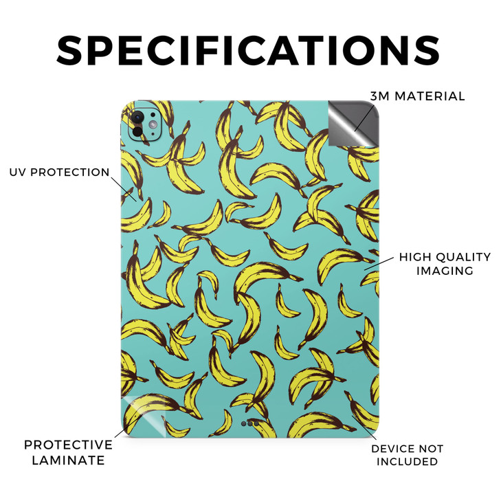 Skin Compatible with Apple iPad Pro 13 M4 2024 Bananas Premium 3M Vinyl Protective Wrap Decal Cover Easy to Apply Crafte