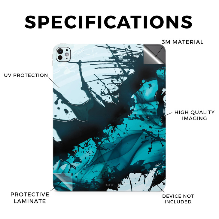 Skin Compatible with Apple iPad Pro 13 M4 2024 Wild Splash Premium 3M Vinyl Protective Wrap Decal Cover Easy to Apply Cr